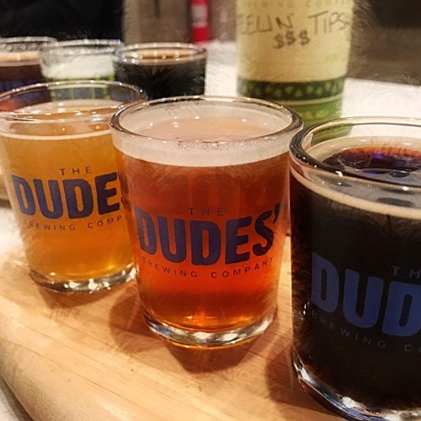 Photo taken at The Dudes&#39; Brewing Co. by Nick T. on 3/30/2017