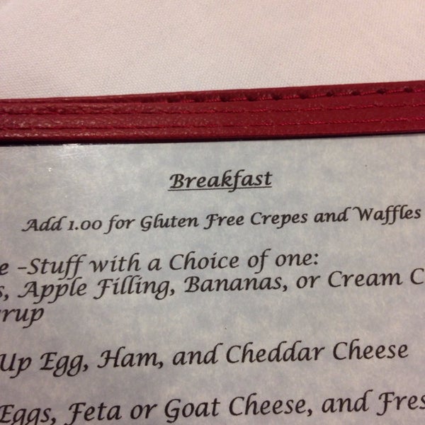 They have gluten free crepes and waffles but they're an extra $1.
