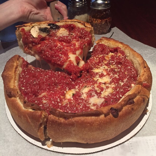 Photo taken at Nancy&#39;s Chicago Pizza by Kostas D. on 8/25/2015