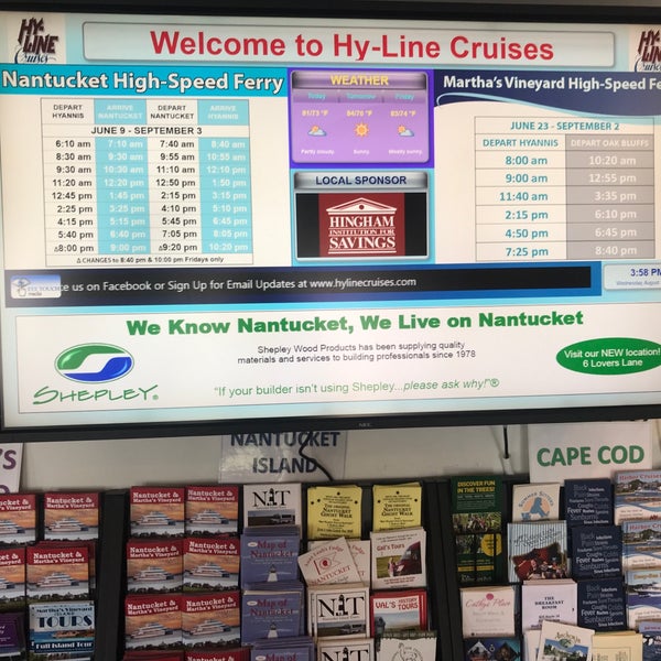 Снимок сделан в Hy-Line Cruises Ferry Terminal (Hyannis) пользователем Kevin V. 8/15/2018