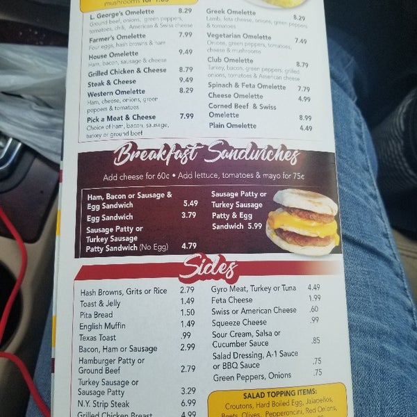 L 2024 georges menu