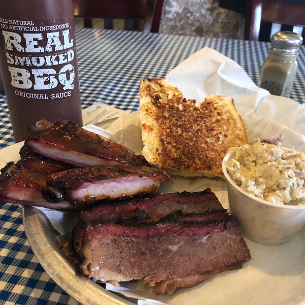 Excellent ribs and brisket. Just the right amount of smoke. Tasty sauce and very good service. The real deal.