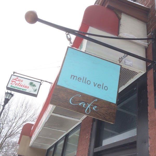 Photo taken at Mello Velo Bicycle Shop and Café by Eric H. on 3/2/2014
