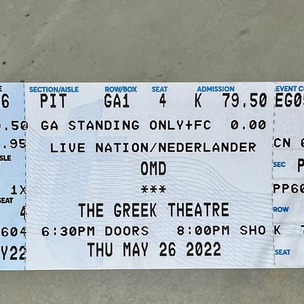 5/26/2022 tarihinde Elizabeth E.ziyaretçi tarafından The Greek Theatre'de çekilen fotoğraf