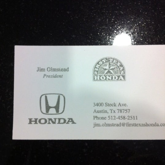 Photo taken at First Texas Honda by Used Car Ricky on 10/11/2012