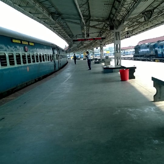 Photo taken at Mysore Railway Station by Mohith M. on 4/4/2014