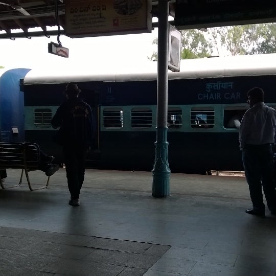 Photo taken at Mysore Railway Station by Mohith M. on 5/25/2014