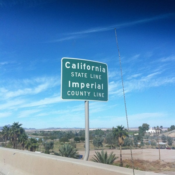 California Arizona State Line Yuma Az