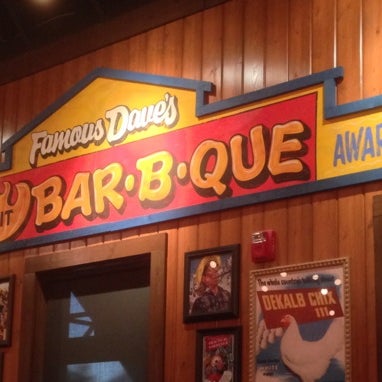 Photo taken at Famous Dave&#39;s by Laurel M. on 4/13/2014