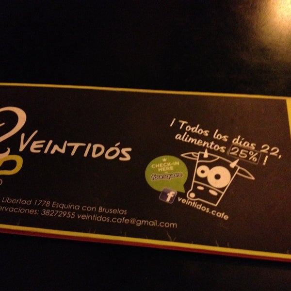 Photo taken at Veintidós Café by Melisa H. on 12/27/2012