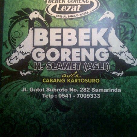Warung Bebek Goreng H Slamet Asli Cab Kartosuro Diner
