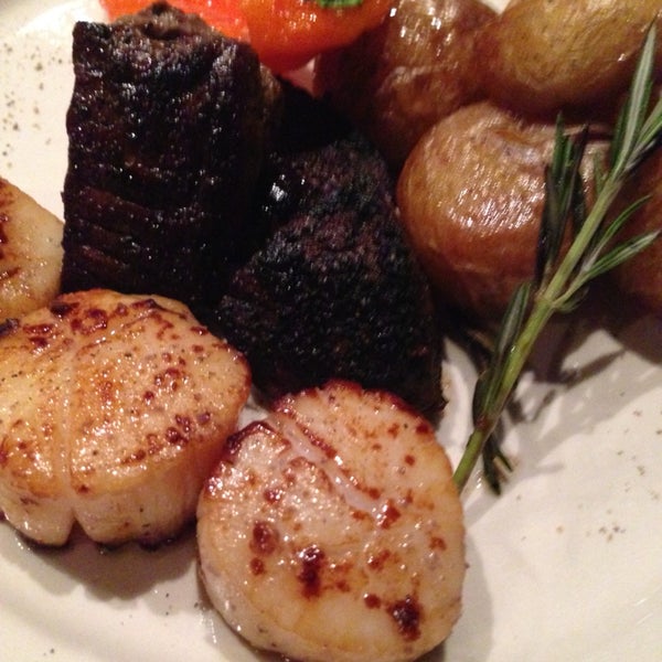 Filet and scallops for dinner