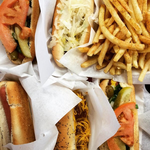 Photo taken at Mike&#39;s Chicago Hot Dogs by David P. on 8/9/2015