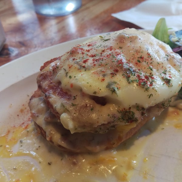 Fried chicken Benedict with hollandase AND sausage gravy with biscuits hostess of English muffin. #omgdelicious