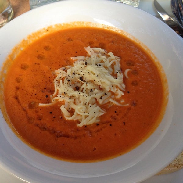 Try the oven baked tomato cream garnished with homemade noodles!