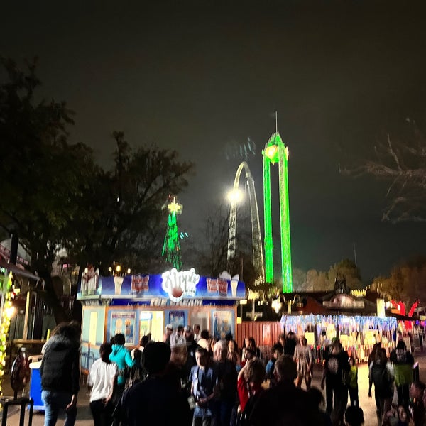 Photo taken at Six Flags Over Texas by Doree T. on 12/18/2021
