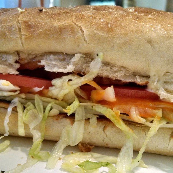 Chicken finger sub, mild, with blue cheese! Extra credit: a loganberry