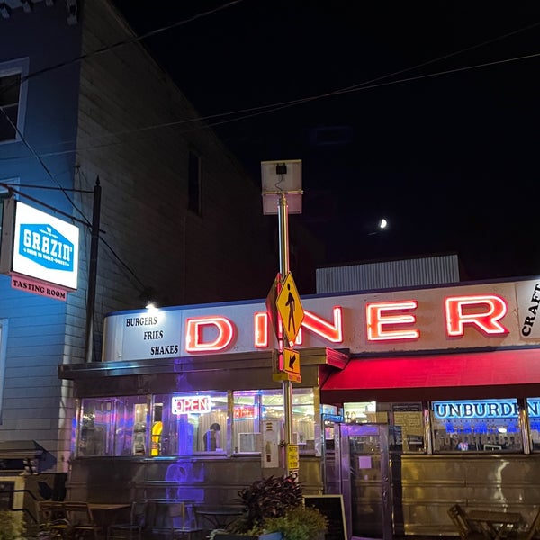 Photo taken at Grazin&#39; Diner by Tim S. on 9/3/2022