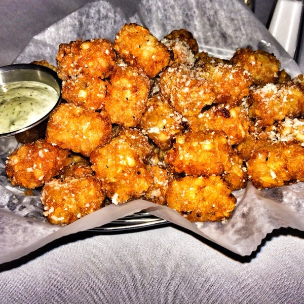 Great duck fat tots but a little salty.