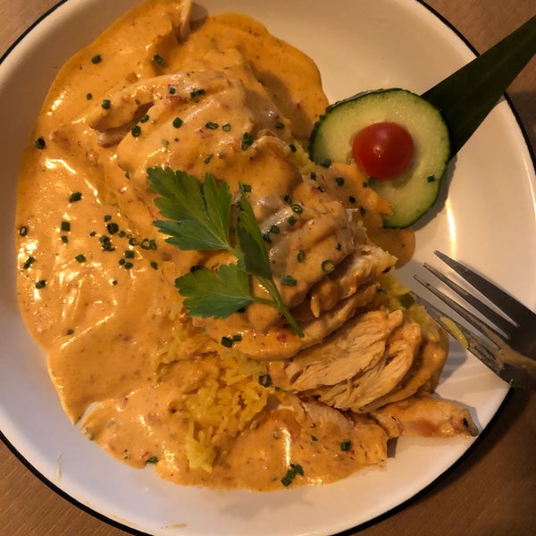Try the tirados de pollo...their sauce is exquisite and flat out delicious. You can crank up the spice, too though they’ll serve it mild as well.