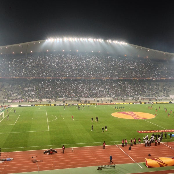 Photo taken at Atatürk Olympic Stadium by Ahmet Tevfik Ç. on 2/27/2015