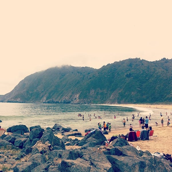 Photo taken at Playa Grande Quintay by Carla F. on 1/21/2013