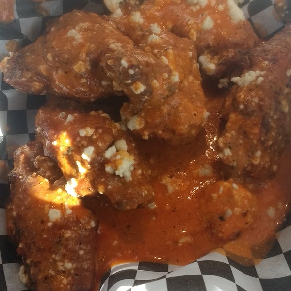 The Buffalo Bill and Wild Bill wings are amazing; they put the blue cheese right in the delicious Buffalo sauce!