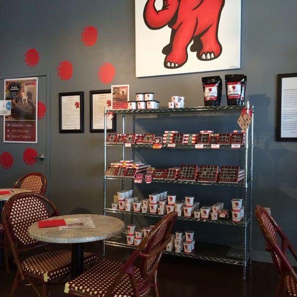 Photo taken at Red Elephant Chocolate Cafe by Angela W. on 4/30/2014
