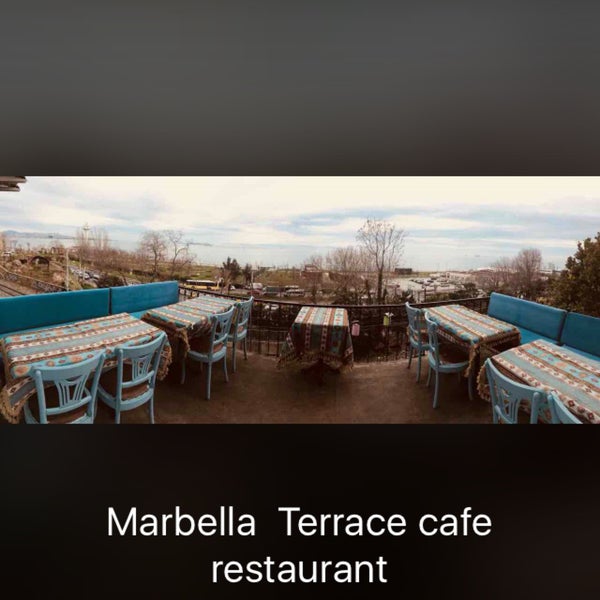 Photo taken at Marbella Cafe Restaurant by Rojda C. on 3/17/2018