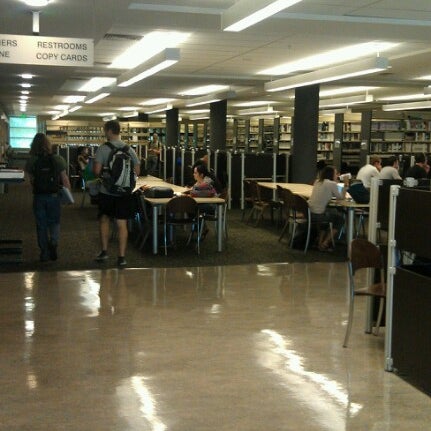 Photo taken at Thomas G. Carpenter Library by Travis D. on 10/5/2012