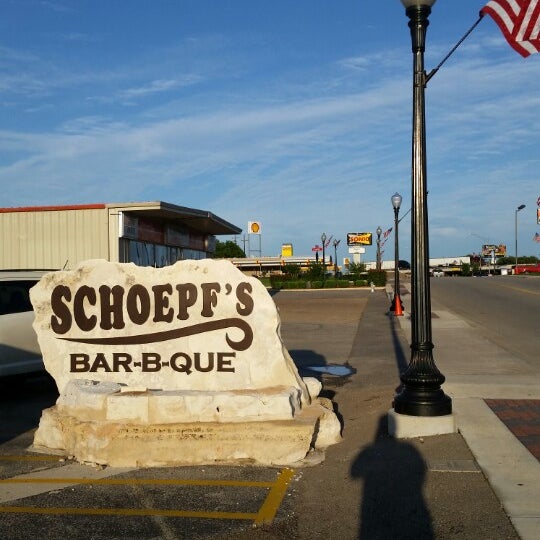 Photo taken at Schoepf&#39;s BBQ by Chris on 5/27/2014