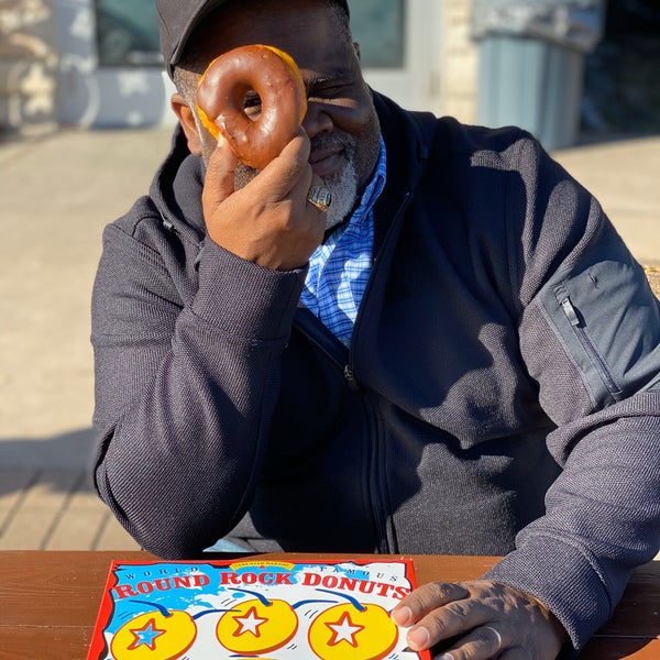 Photo taken at Round Rock Donuts by Chris on 1/11/2020