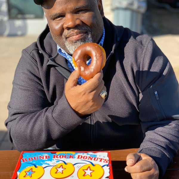 Photo taken at Round Rock Donuts by Chris on 1/11/2020