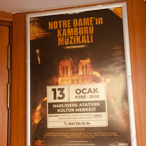 Das Foto wurde bei Narlıdere Atatürk Kültür Merkezi von ⚓️ POSEİDON am 1/13/2020 aufgenommen