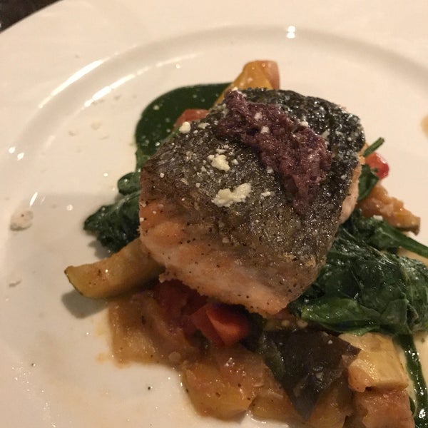 Salmon over ratatouille was a delight, but menu had a confusing mix of cuisines