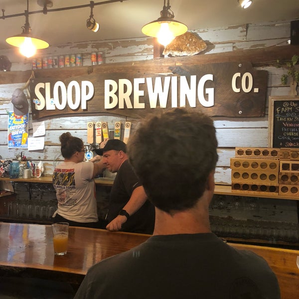 Photo taken at Sloop Brewing @ The Barn by Justin G. on 8/19/2018