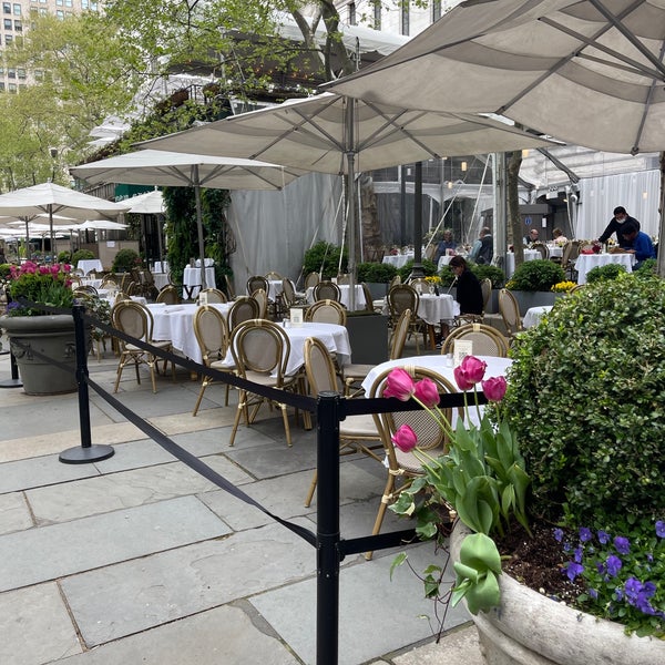 Photo taken at Bryant Park Grill by Justin G. on 5/3/2022