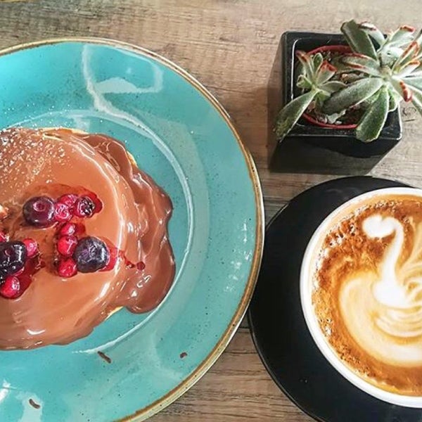 Pancake with red fruits and 3rd wave specialty coffee!!!✌🏻