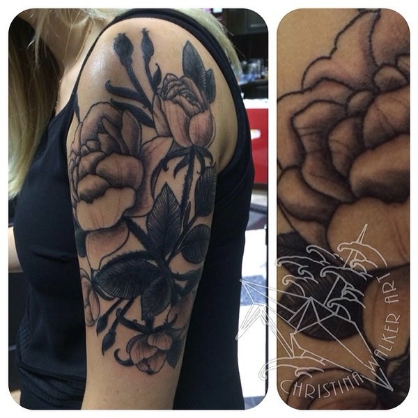Photo taken at Lucky Bamboo Tattoo by Christina W. on 2/17/2014