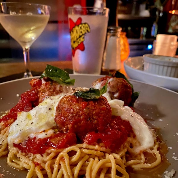 Brussel sprouts to start and the Meatballs and spaghetti was out of this world! Pasta was al dente. Great bartenders and cocktails - definitely recommend!