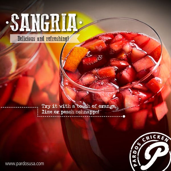 Happy Hour! With Red wine or Sparkling wine? Sangria is always delicious and refreshing! Try it with a touch of orange, lime or peach schnapps!