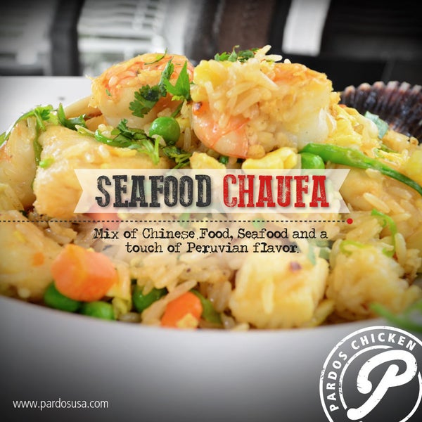 Seafood Chaufa! Exquisite fusion of Chinese cuisine, seafood and a touch of Peruvian flavor