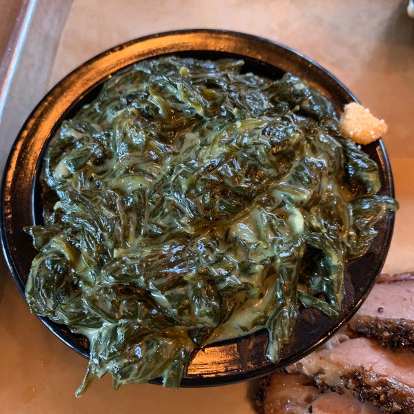 Creamed spinach - garlic and spinach. #hendricksbbq #24hourfoodgeek Follow us at http://24hourfoodgeek.wordpress.com