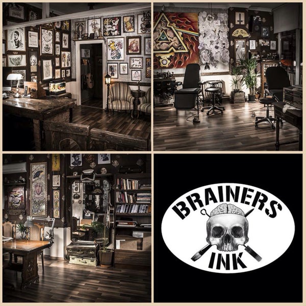 Photo taken at Brainers Ink- Tattoo, Piercing, Permanent Makeup, Art &amp; Craft by Hazal G. on 1/27/2015