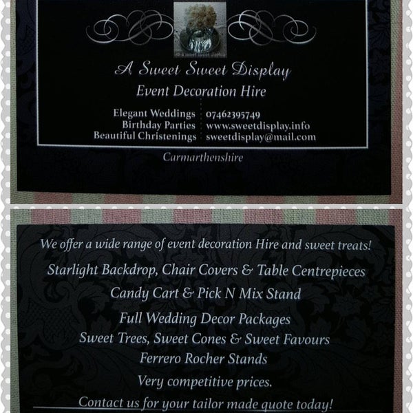 Photos At A Sweet Sweet Display Event Decoration Hire Now Closed