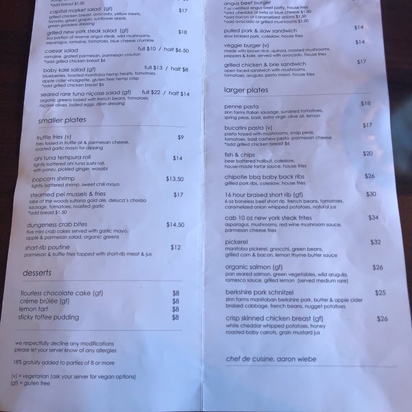 Capital bar and grill clearance