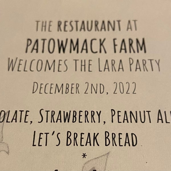 12/2/2022にIsa L.がThe Restaurant at Patowmack Farmで撮った写真
