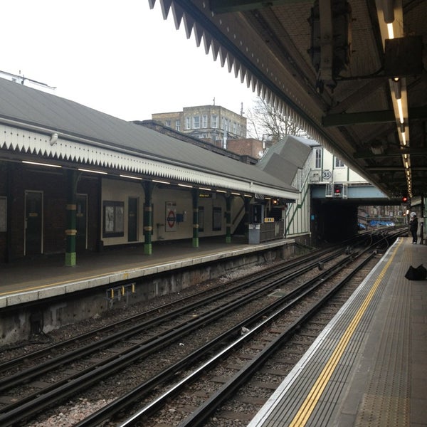 Photo taken at West Kensington London Underground Station by Zalmi F. on 2/24/2013