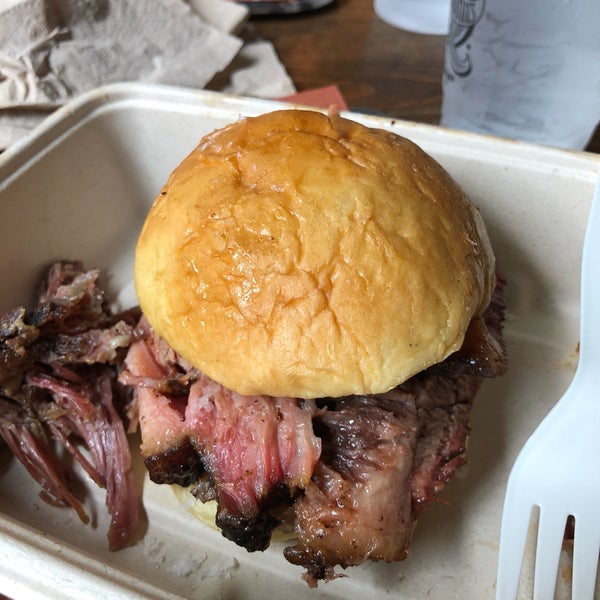 Photo taken at Mighty Quinn&#39;s BBQ by D L. on 10/7/2018