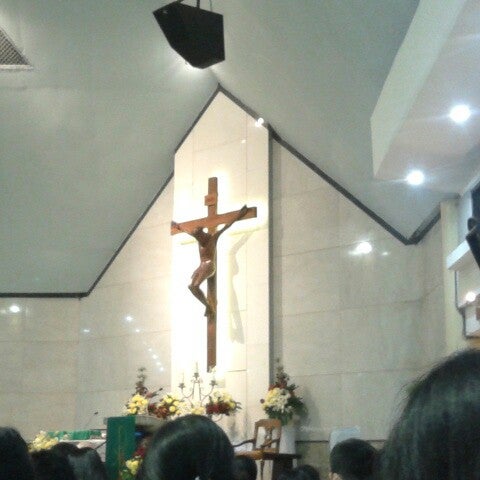 Photo taken at Gereja Katolik Hati Santa Perawan Maria Tak Bernoda by dani a. on 1/20/2013